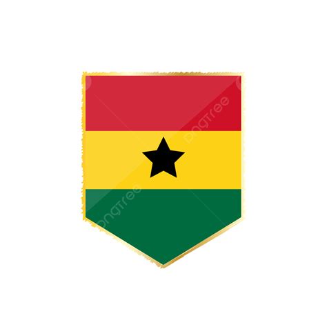Ghana National Flag With Golden Color Ghana Ghana National Flag