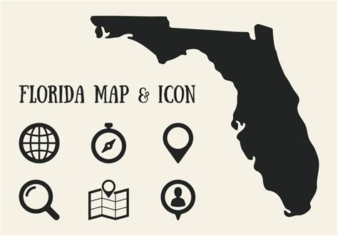Florida Map And Icon 157486 Vector Art At Vecteezy