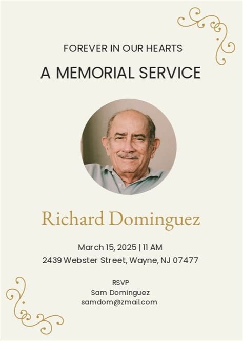 How To Write A Memorial Service Invitation