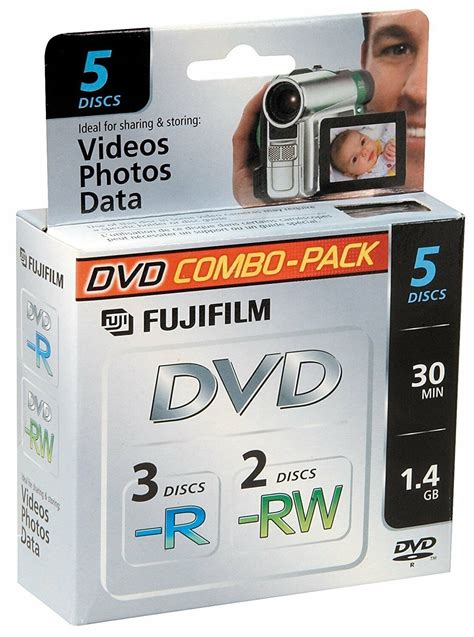 Fujifilm Mini Dvd R 3pcsdvd Rw 2pcs Jewel Case Camcorder 5 Discs