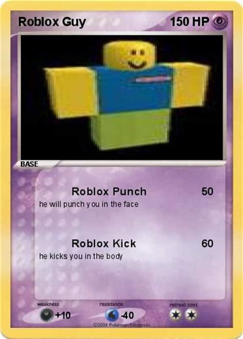 Pokémon Roblox Guy Roblox Punch My Pokemon Card