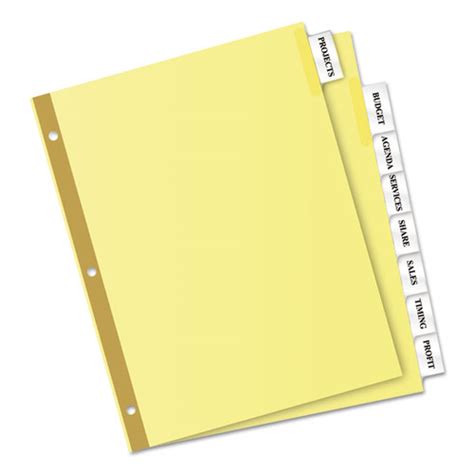 Form template tab dividers big staples divider 8 printable. Insertable Big Tab Dividers, 8-Tab, Letter - Sierra Office Systems & Products Inc.