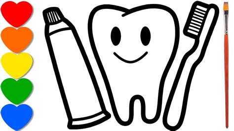 There are 40 coloring sheets in one pdf file (both a4 and us letter sizes). Tooth, Toothpaste and Toothbrush drawing for kids ...