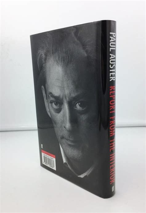 Paul Auster First Edition Report From The Interior • Cheltenham Rare Books