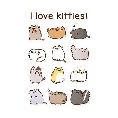 Pusheen I Love Kitties Pusheen Cat Pusheen Cute Cat Stickers