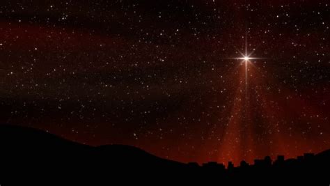 Seamless Loop Features The Bethlehem Christmas Nativity Star With