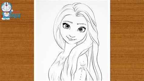 Easy Drawing Of Frozen Elsa Image Gallery Vrogue
