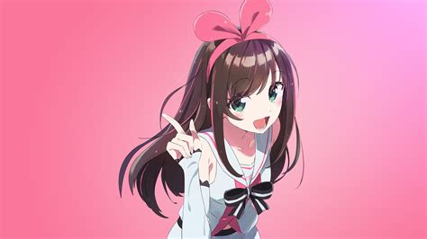 Kizuna Ai Fan Art Bare Midriff Shorts Fingerless Gloves Casual