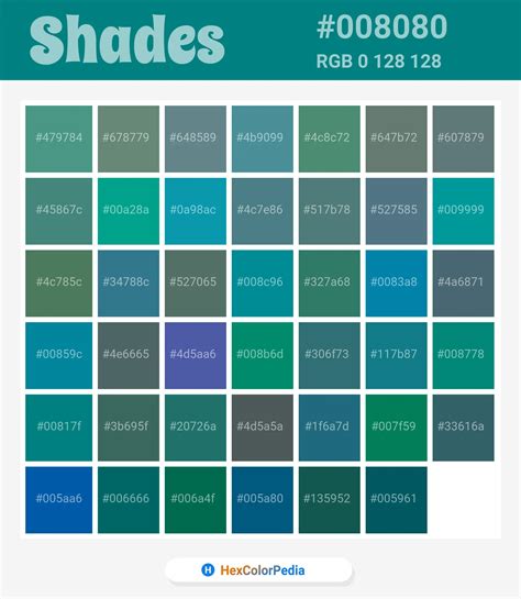 What Is The Color Of Teal Hexcolorpedia