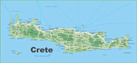Detailed Map Of Crete