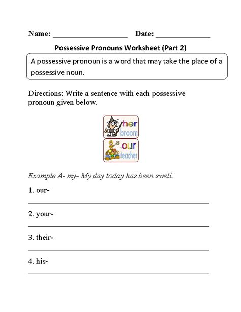 Possessive Pronouns Worksheet Have Fun Teaching