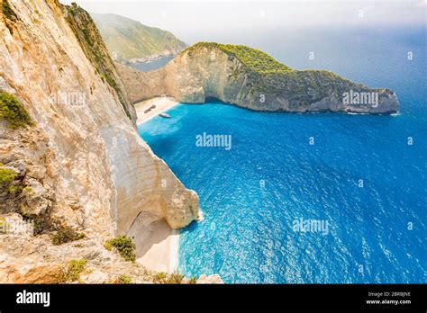 Navagio Bay And Ship Wreck Beach In Summer The Most Famous Natural