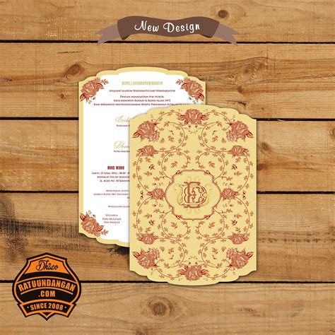 KARTU UNDANGAN PERNIKAHAN MURAH: DESAIN UNDANGAN MOTIF BUNGA