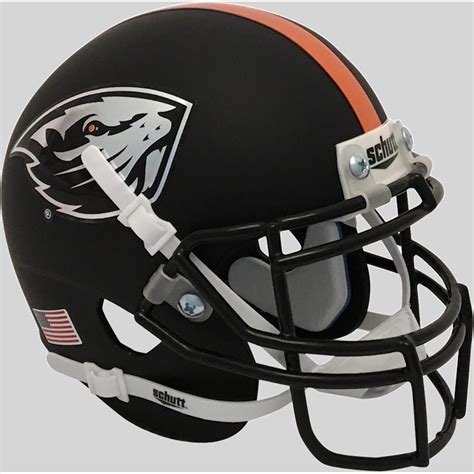Oregon State Beavers Matte Black Schutt Mini Authentic Football Helmet