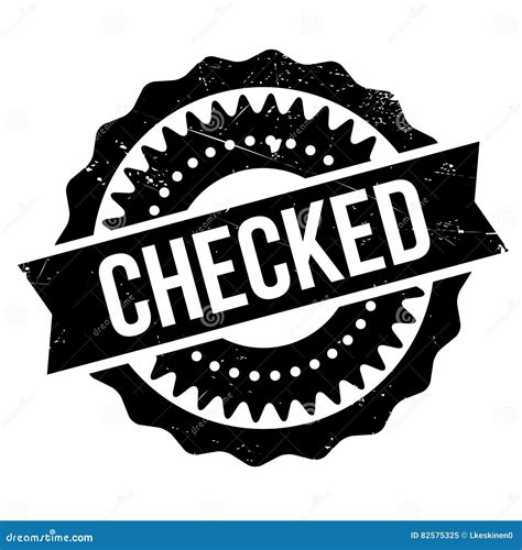 Checked Stamp Rubber Grunge Stock Vector Illustration Of Background