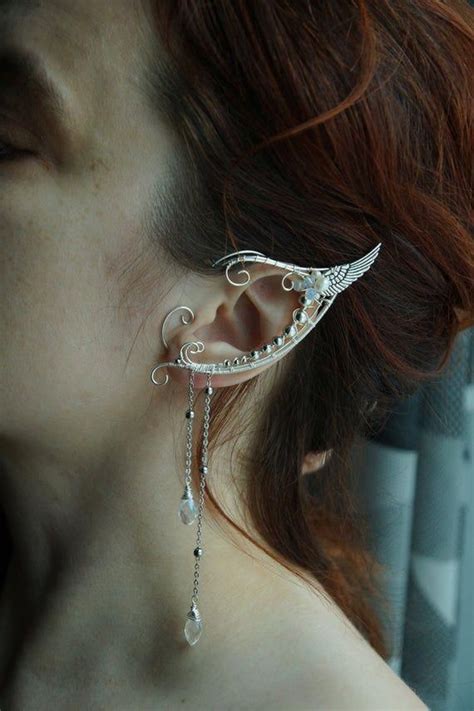Silverplated Pair Of Fairy Elf Ears Covered By Protecting Metal Laquer The Ear Cuffs Are Very