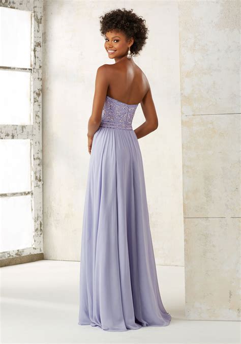 Chiffon Bridesmaid Dress With Embroidery And Beading Morilee
