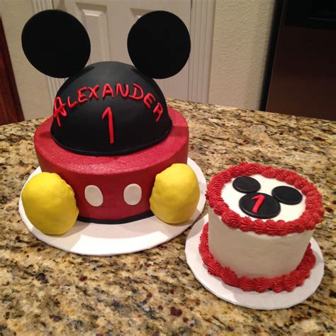 Mickey Mouse First Birthday Cake And Smash Cake Facebook