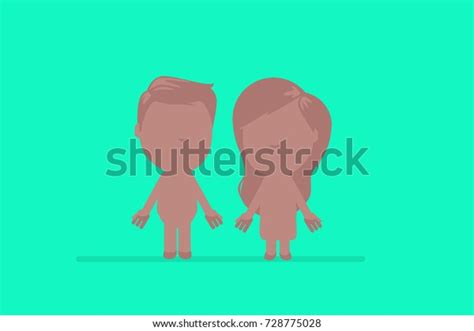 Cute Human Silhouette Vector Illustration Stock Vector Royalty Free