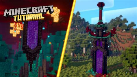 How To Build A Nether Sword Portal In Minecraft 116 Tutorial