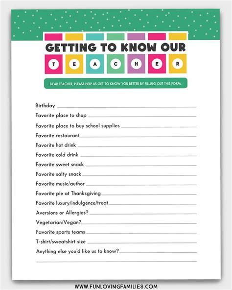 Favorite Things Questionnaire For Employees Employment Hjq