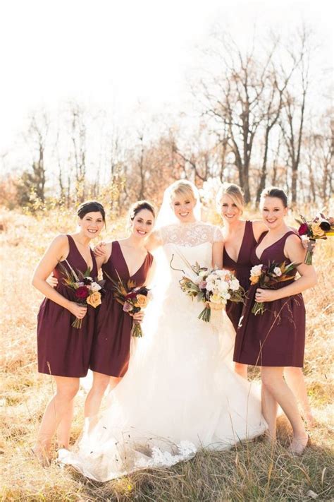 55 Burgundy Bridesmaid Dresses For Fall Winter Weddings