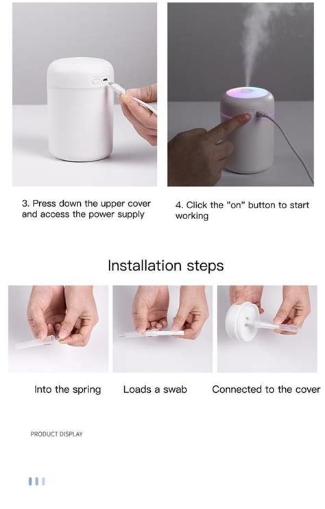 portable h2o ultrasonic air humidifier with romantic light newest trends air humidifier