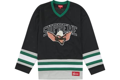 Supreme Gremlins Hockey Jersey Black Fw22 Es