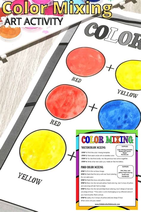 Color Mixing Art Activities For Kids Art Activities For Kids Color