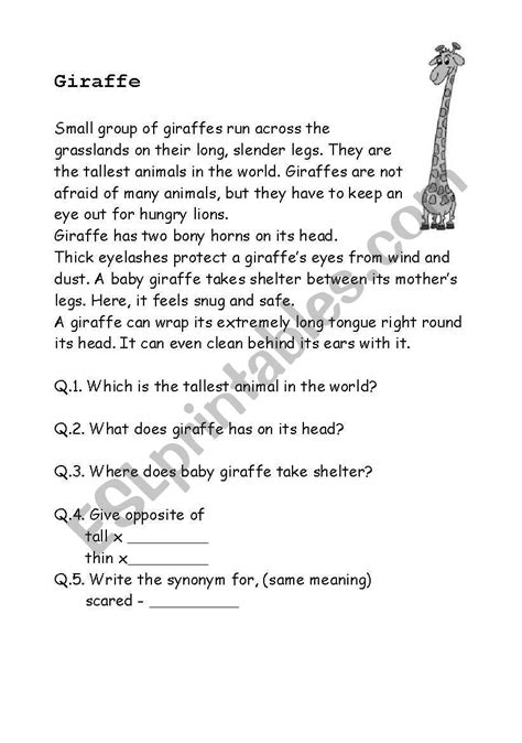 © © all rights reserved. English Comprehension Worksheet For Grade 1 - Best Worksheet