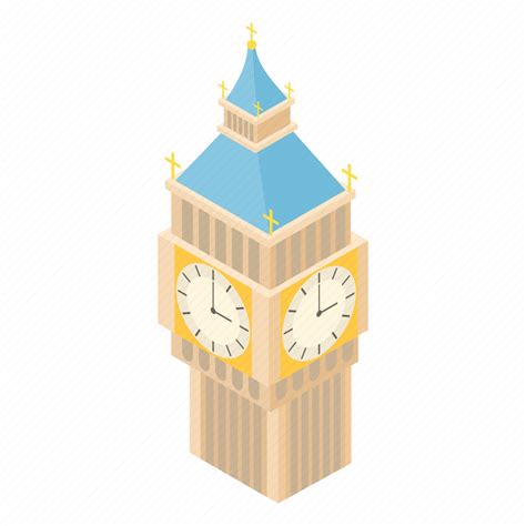 Ben Big Cartoon Clock England London Tower Icon Download On
