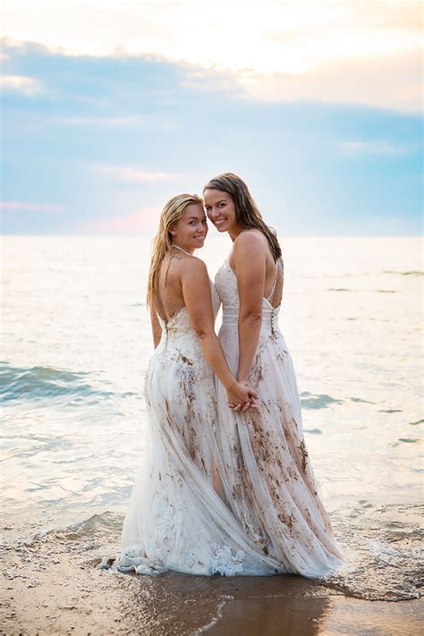 Lake Michigan Trash The Dress Session Jewell And Jordan Grand Rapids