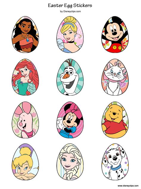 Free Printable Easter Stickers Eggs Bunnies Tulips Pink And Brown