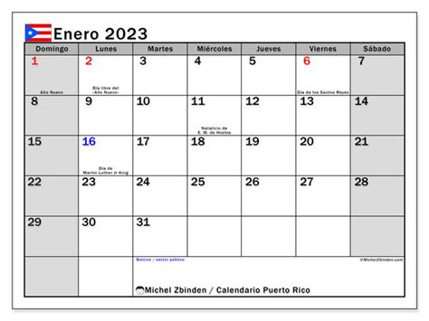 Calendario Puerto Rico Con Feriados Imagesee