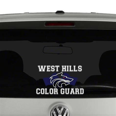 West Hills High School Color Guard Vinyl Decal Sticker Cosmic Frogs Vinyl