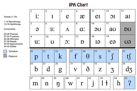 IPA Vowel Sounds Chart