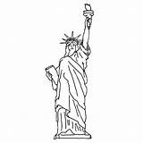 Liberty Statue Coloring Outline Colornimbus sketch template