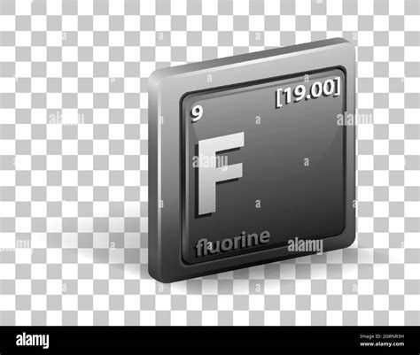 Fluorine Chemical Element Chemical Symbol With Atomic Number And