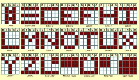 Letters Of Alphabet Bingo Patterns Bingo Patterns Alphabet Bingo Bingo