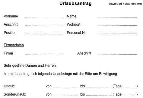 Vorlagen können kalender, visitenkarten, briefe, karten, broschüren, newsletter, lebensläufe und vieles mehr enthalten. Urlaubsantrag zum ausdrucken PDF Muster Vorlage - Karambia