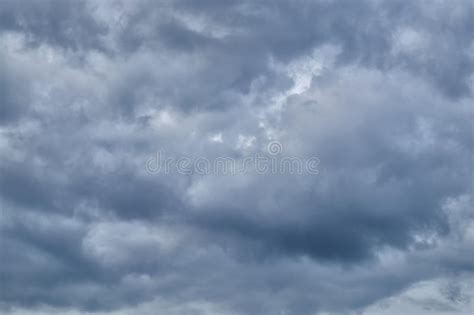 Overcast Sky With Dark Clouds The Gray Cloud Before Rain Stock Photo