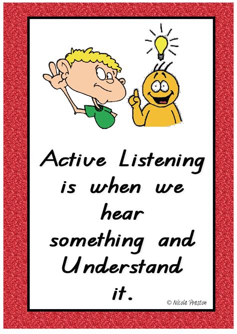 Image Result For Posters About Listening Whole Body Listening Active
