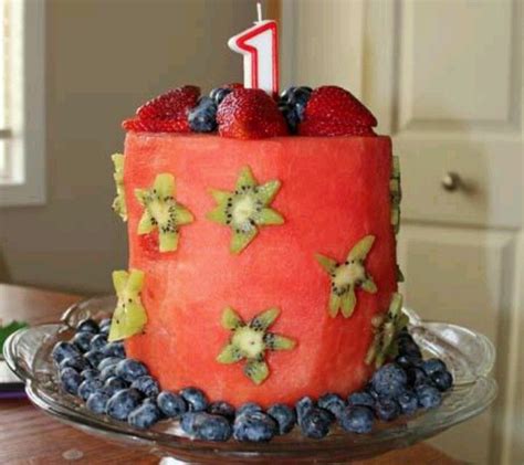 Best healthy birthday cake alternatives from it s written on the wall watermelon a teapot birthday. Cute idea from Disney | Baby birthday cakes, Healthy birthday cakes, Baby cake