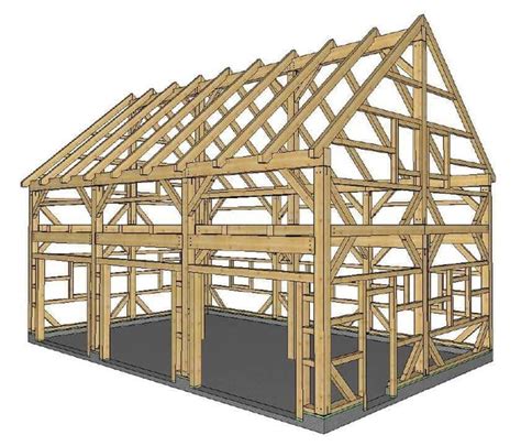 24x36 Timber Frame Barn Plan 2 Timber Frame Cabin Pla