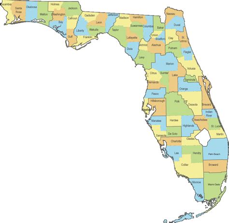County Map Of Florida