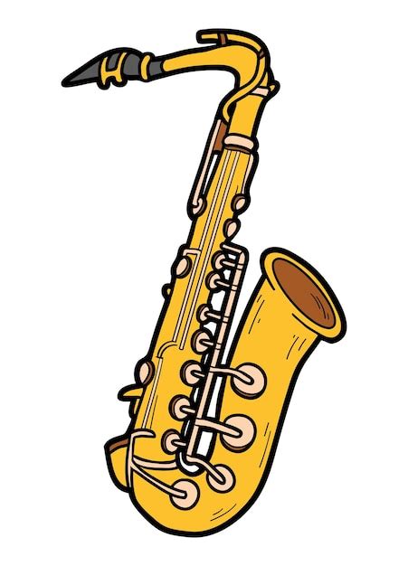 Premium Vector Cartoon Vector Illustration Saxophone Colorful Musical