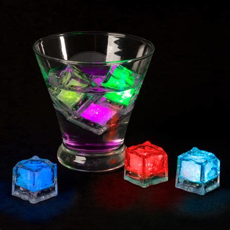 Buy 12 Led Waterproof Ice Cube Shaped Lights Drinks Wine Light Up Water