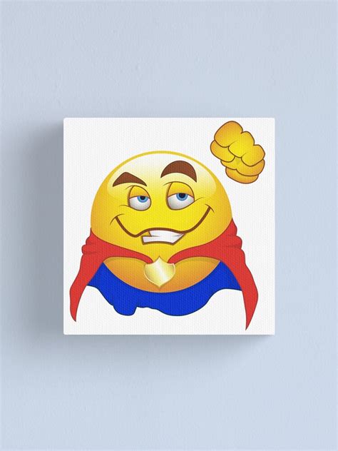 Super Hero Smiley Face Emoticon Canvas Print By Allovervintage