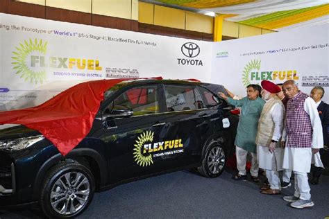 Ethanol Toyota Kirloskar Motors Showcases Ethanol Run Model Of The Bs