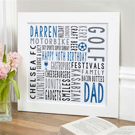 We hope you enjoy and the home design ideas team plus provides the additional pictures of unique 40th birthday gifts for her in high definition and best tone that can be. 40th Birthday Personalised Unique Gifts for Him ...